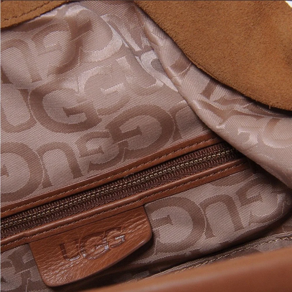 VINTAGE like new UGG Quinn Hobo Shearling Bag- Chestnut - Picture 4 of 8